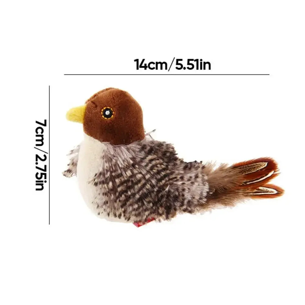 Sound Bird Toy Cat Feather Toys Cat Feather Toys Interactive Cat Toy with Sounds Sound Toys Cricket, Bird, Hedgehog, Mouse