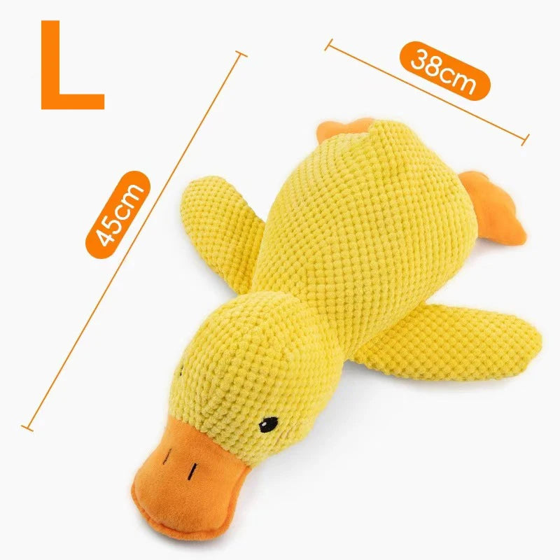 Plush duck dog toy