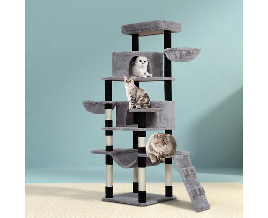 I.Pet Cat Tree 161Cm Tower Scratching Post Scratcher Wood Condo House Play Bed