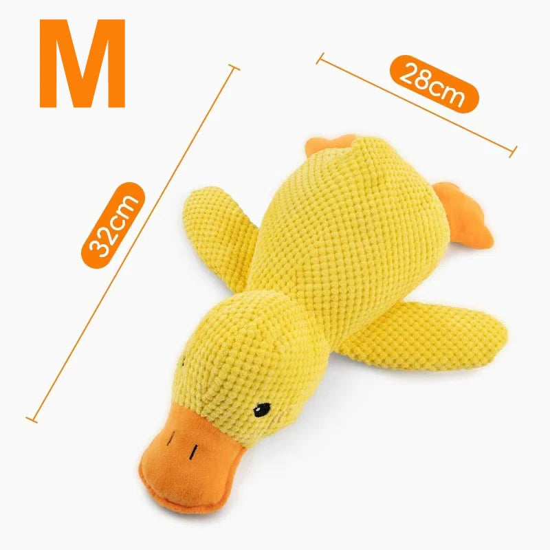 Plush duck dog toy