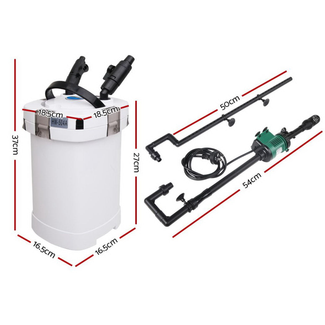 Giantz Aquarium Filter External Canister Water Pump 1250L/H