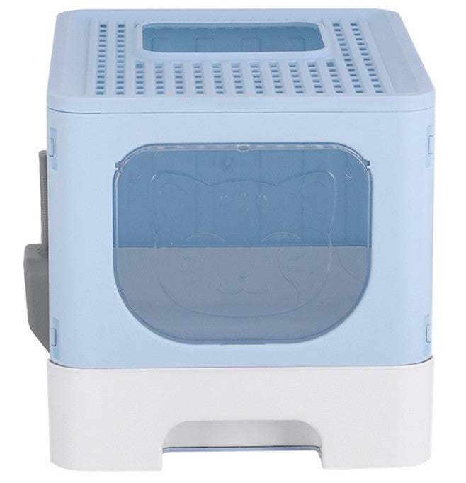 Cat Litter Box - i.Pet Large Tray Enclosed, Hooded, and Foldable Cat Litter Box