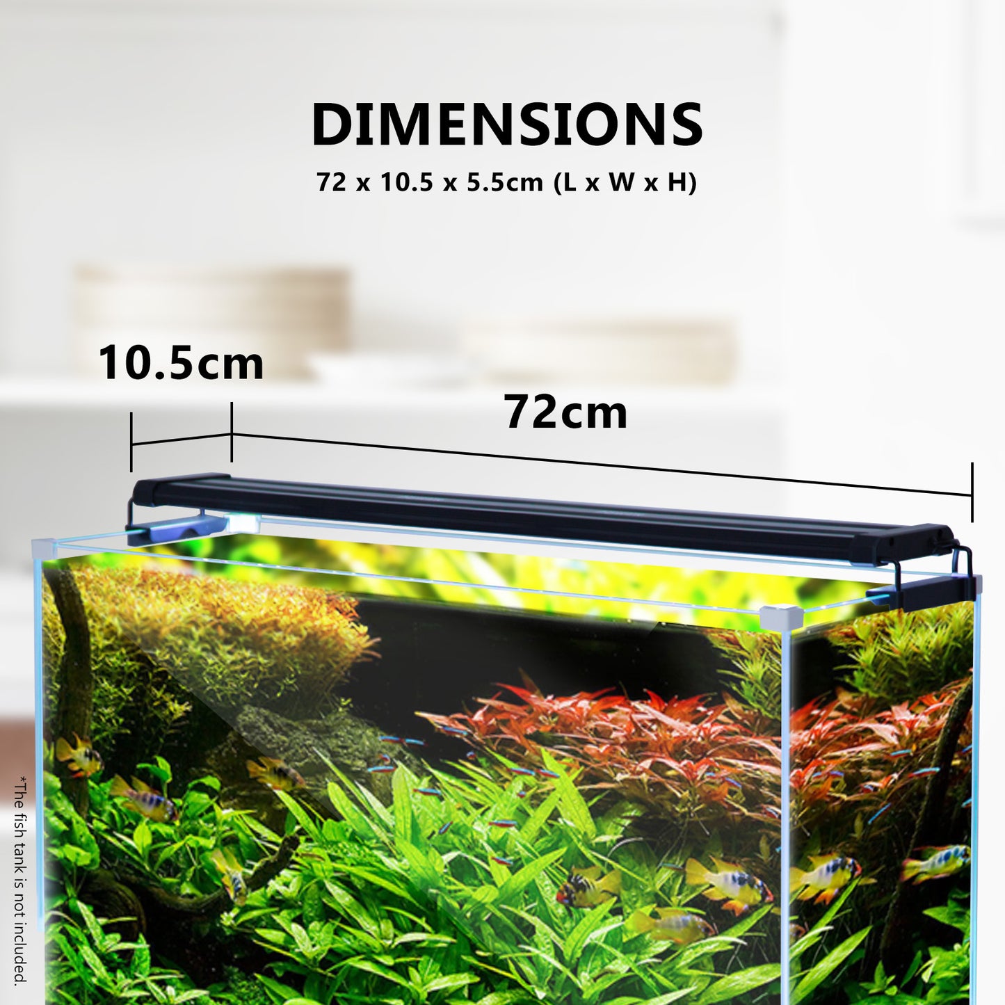 18W Set 2 Aquarium Blue White LED Light for Fish Tank 75-95cm