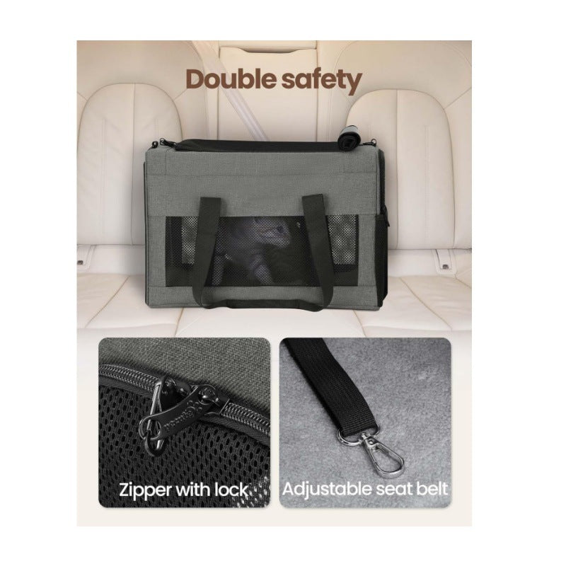 Pet Carrier for Small Cats & Dogs - Sturdy, Breathable & Collapsible Travel Bag