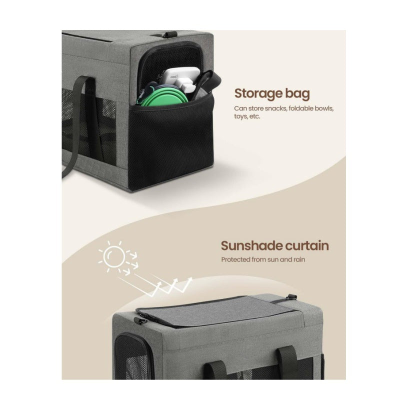 Pet Carrier for Small Cats & Dogs - Sturdy, Breathable & Collapsible Travel Bag