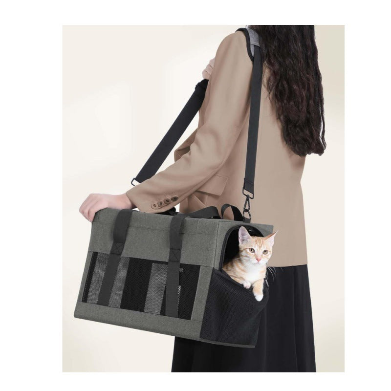 Pet Carrier for Small Cats & Dogs - Sturdy, Breathable & Collapsible Travel Bag