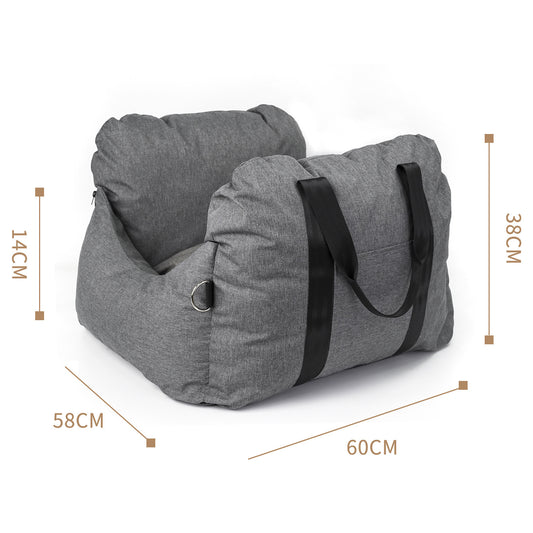 2-in-1 Pet Car Booster Seat & Travel Bed