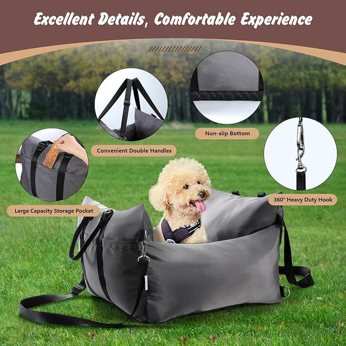 2-in-1 Pet Car Booster Seat & Travel Bed