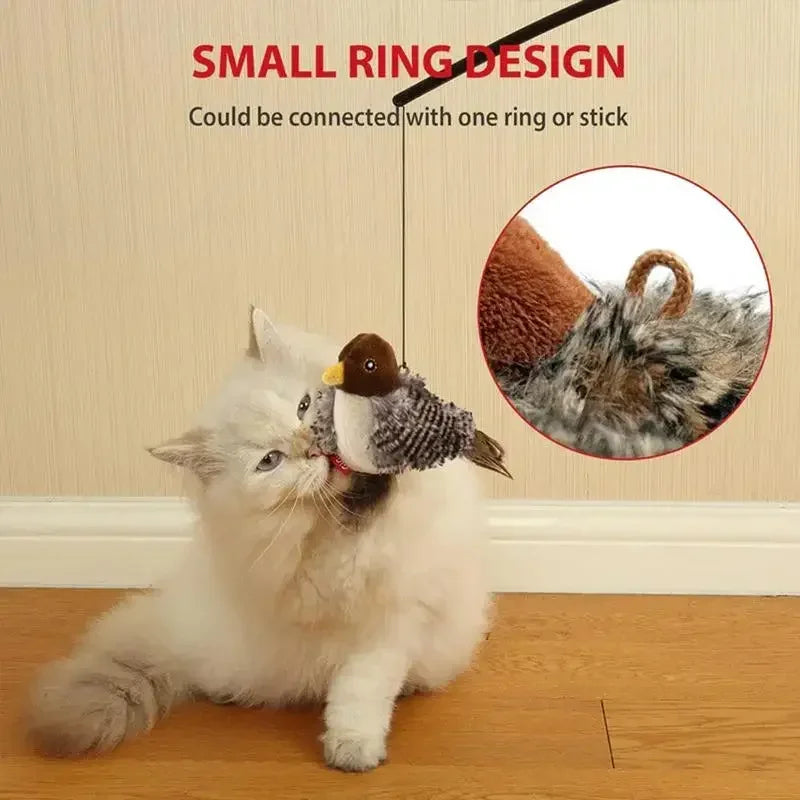 Sound Bird Toy Cat Feather Toys Cat Feather Toys Interactive Cat Toy with Sounds Sound Toys Cricket, Bird, Hedgehog, Mouse