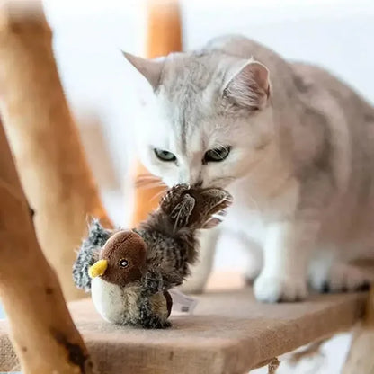 Sound Bird Toy Cat Feather Toys Cat Feather Toys Interactive Cat Toy with Sounds Sound Toys Cricket, Bird, Hedgehog, Mouse