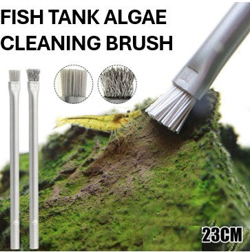 Algae Cleaning Brush for Stone, Wood, Aquarium Water Grass, Landscaping - Soft Brush Wire-23cm