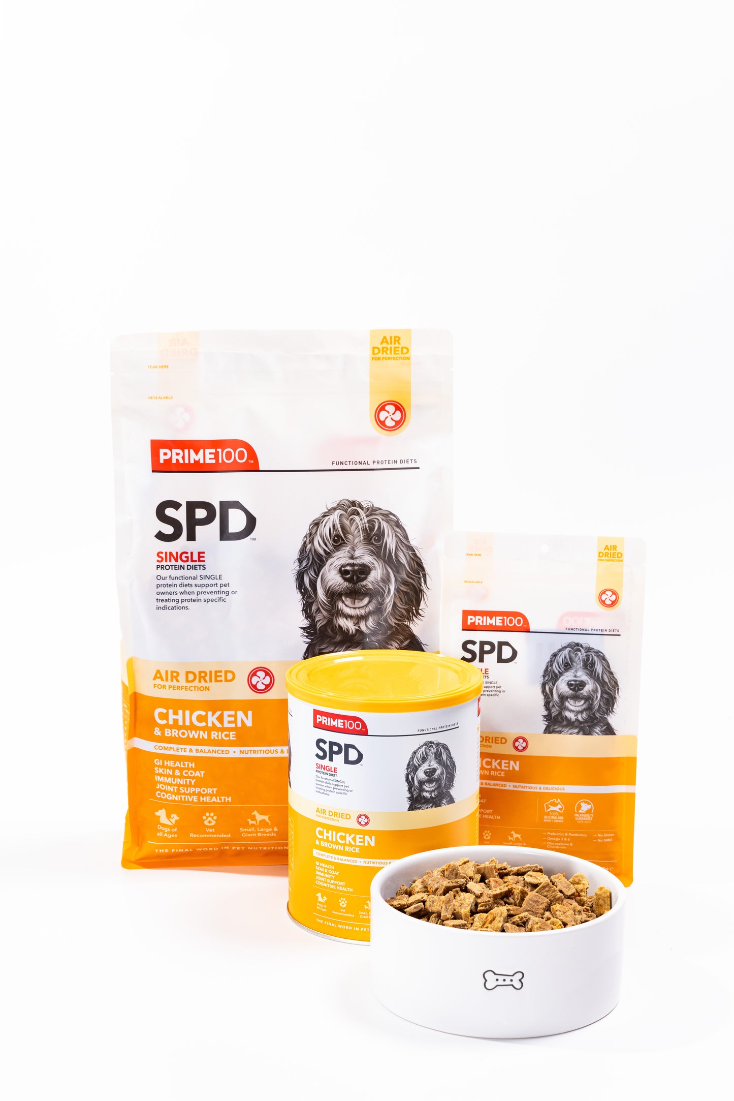 Prime100 SPD Chicken & Brown Rice Air Dried Dog Food