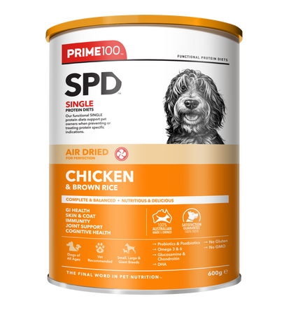 Prime100 SPD Chicken & Brown Rice Air Dried Dog Food