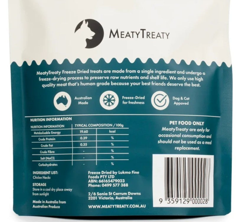 Chicken Necks Cat and Dog Treats 100g