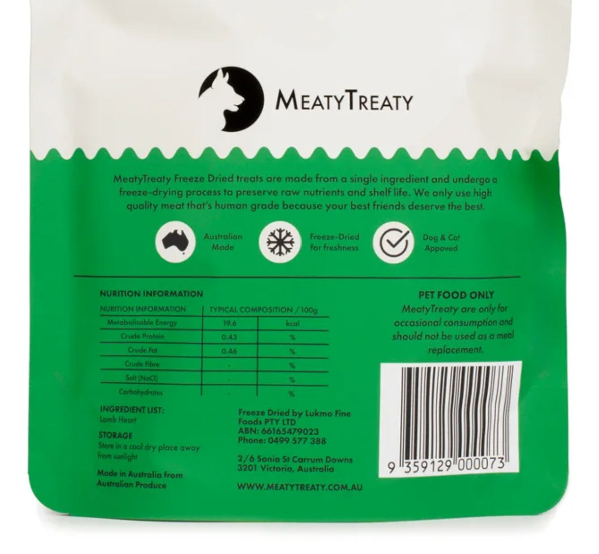 Lamb Hearts treats for cats and dogs