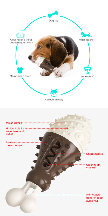 Multifunctional Dog Toy with Cooling, Dental Care