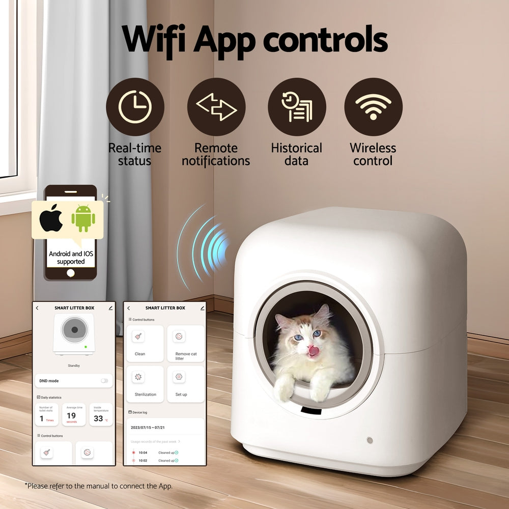 i.Pet Automatic Cat Litter Box Smart Self-Cleaning Large Cat Litter Box