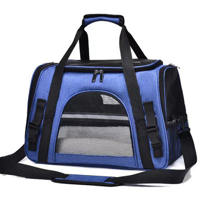 Portable Pet Bag for Small Dogs and Cats - Dark Blue