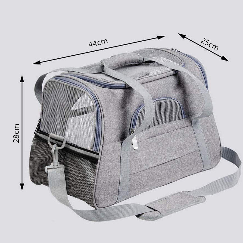 Portable Pet Bag for Small Dogs and Cats - Dark Blue