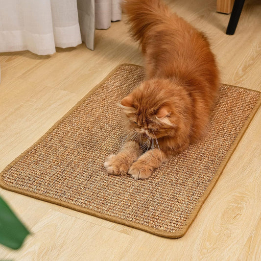 PupLily Natural Sisal Cat Scratch Mat, 40 X 60 CM