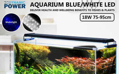 18W Set 2 Aquarium Blue White LED Light for Fish Tank 75-95cm