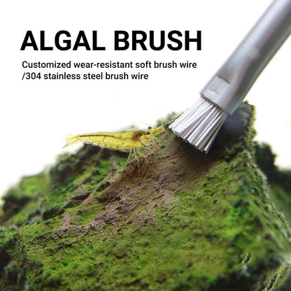 Algae Cleaning Brush for Stone, Wood, Aquarium Water Grass, Landscaping - Soft Brush Wire-23cm