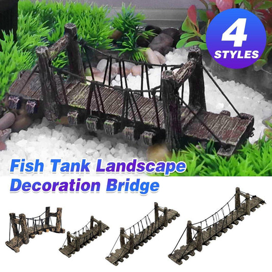 Resin Bridge Aquarium Decoration Suspension Bridge-Large