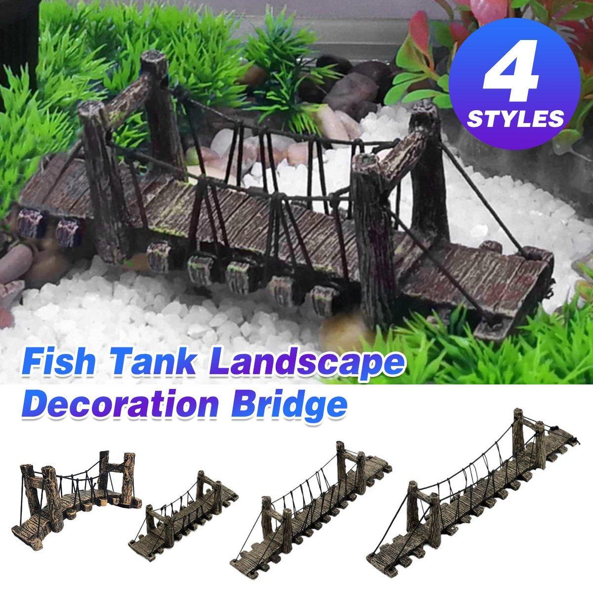 Resin Suspension Bridge Aquarium Decoration - Large