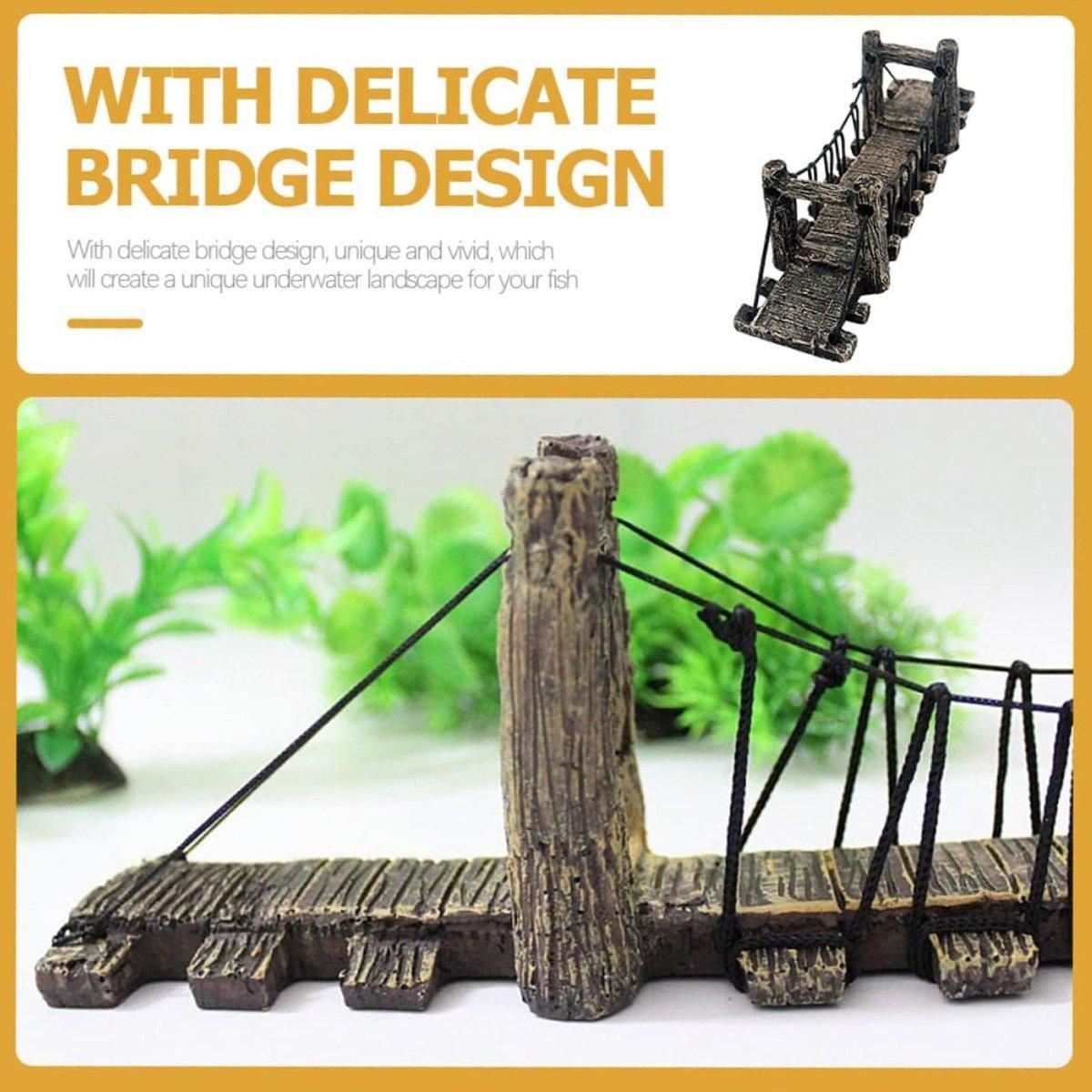 Resin Suspension Bridge Aquarium Decoration - Large