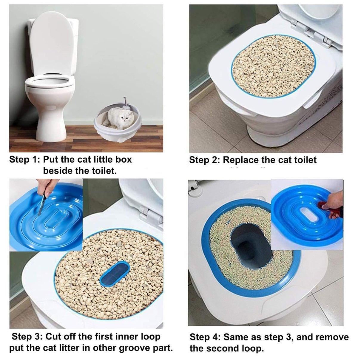 Cat Toilet Seat Trainer Kit
