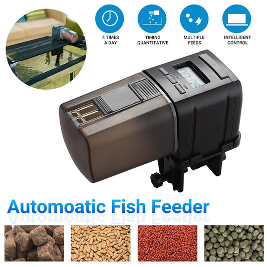 Automatic Fish Feeder - Intelligent Timing Aquarium Large Capacity Food Dispenser