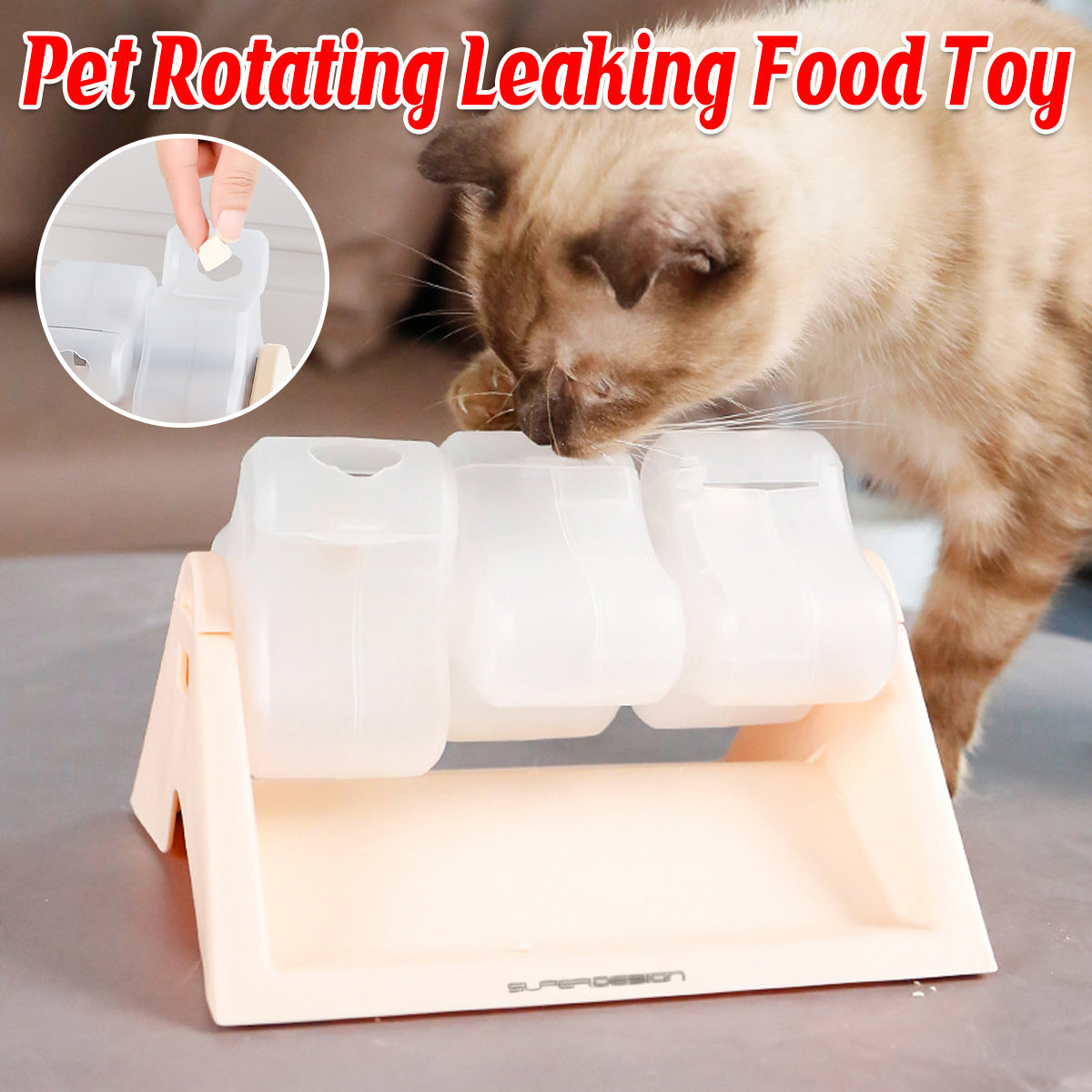 Cat Puzzle Feeder Toy for Snacks and Treats