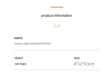 Interactive Plush Cat Toy - Lifelike Bird with Chirping Sounds and Feathers