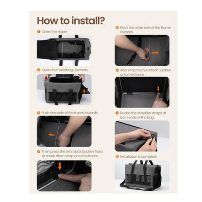 Pet Carrier for Small Cats & Dogs - Sturdy, Breathable & Collapsible Travel Bag