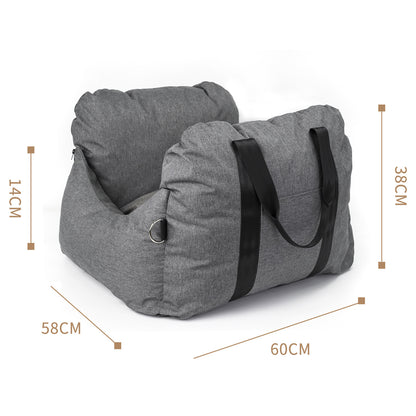 2-in-1 Pet Car Booster Seat & Travel Bed