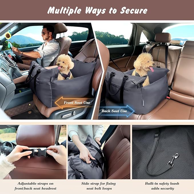 2-in-1 Pet Car Booster Seat & Travel Bed