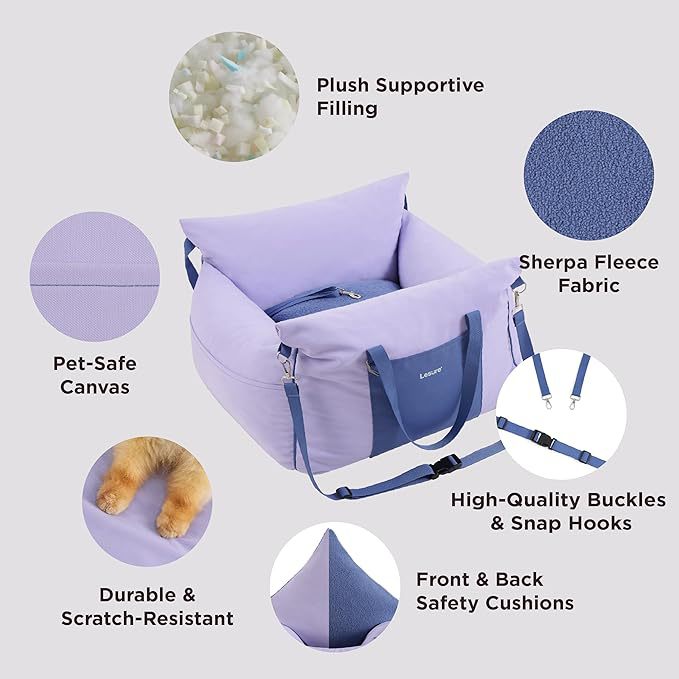 2-in-1 Pet Car Booster Seat & Travel Bed