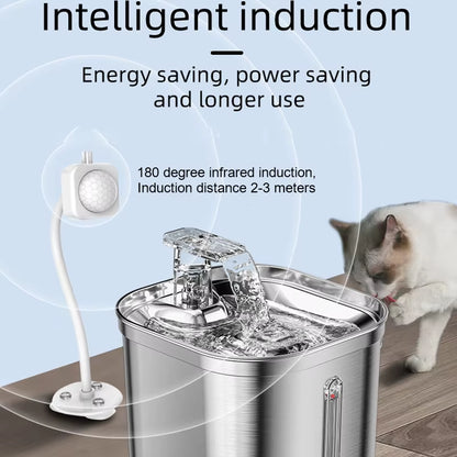 2.2L Stainless Steel Pet Water Dispenser 
