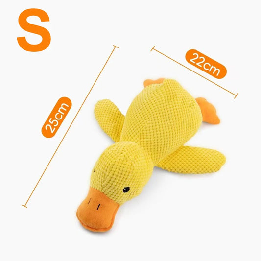 Plush duck dog toy