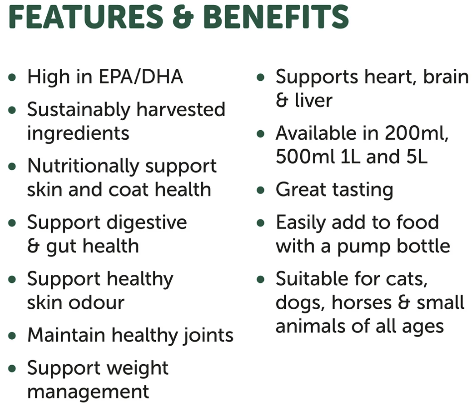 Natural Animal Solutions Omega 3, 6 & 9 Oil for dogs – 200mL